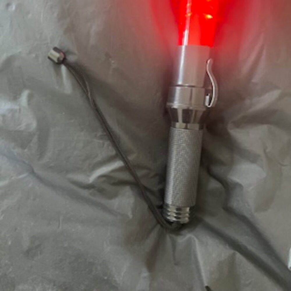 Traffic Safety Wand Red Flashlight Control Baton 21” Long 3 Light Modes‎ - Picture 3 of 10